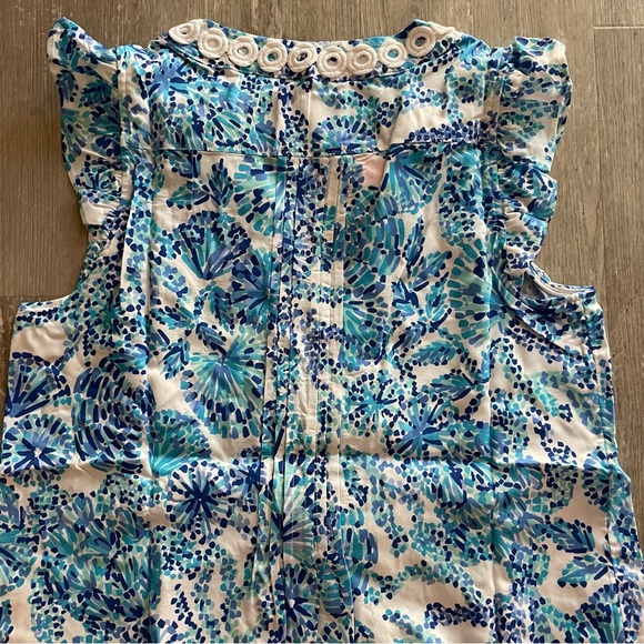 NWT Lilly Pulitzer Joan Tunic Dress in Turquoise Oasis Shell Me You Love Me - Picture 6 of 10